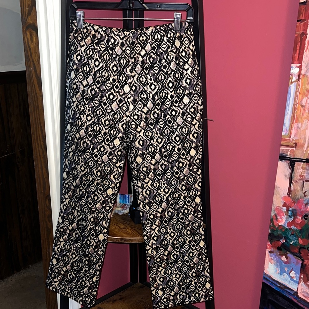 Free People Black and Cream Patterned Fabric